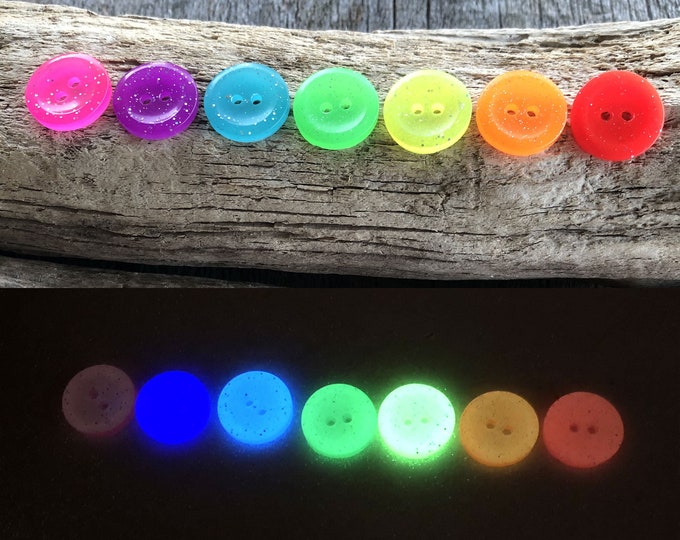 American Handmade Glow in the dark buttons