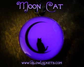Moon Cat Glow Kitty Pendant