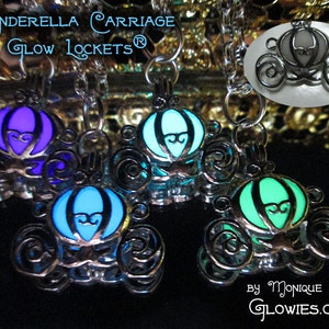 Cinderella Pumpkin Carriage Glow Locket Princess Necklace image 4