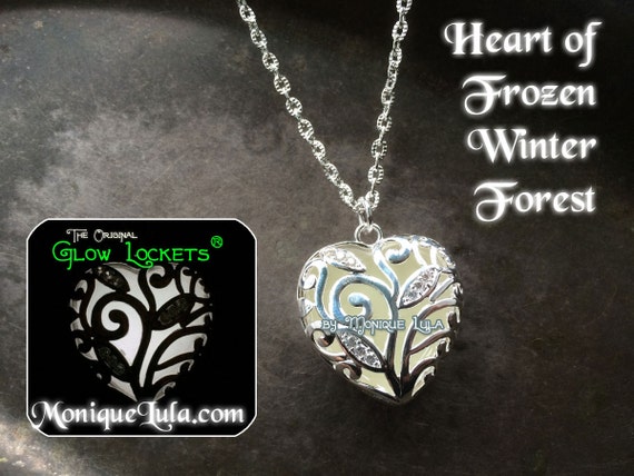 Glowing heart pendant sale