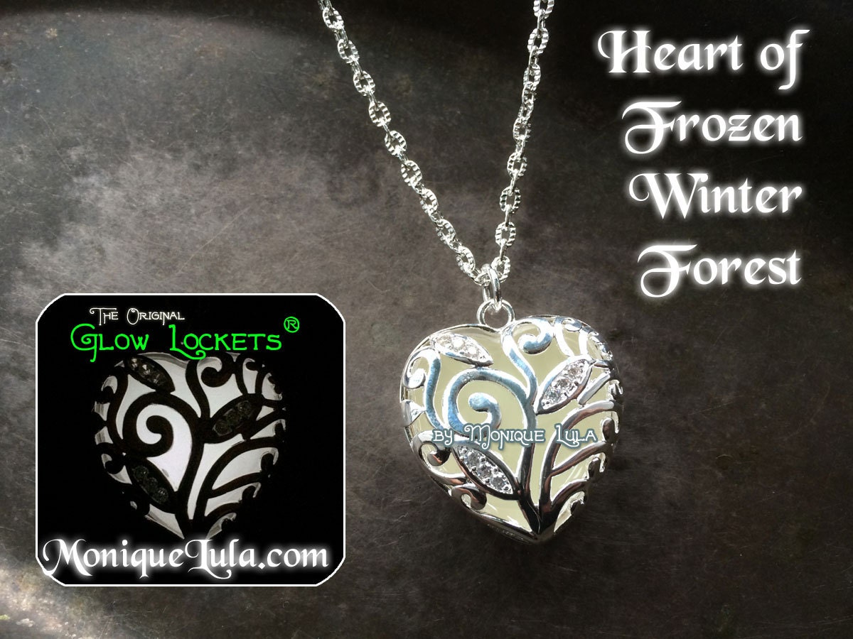 Heart of Winter Frozen Forest Glow in the Dark Necklace