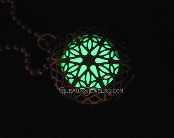 Steampunk Fairy Glow in the Dark Locket Emerald