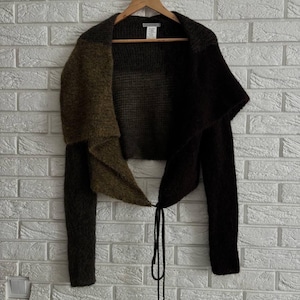 Sarah Pacini Damen Woll Strickjacke Vintage 90er Jahre Made in Italy over size