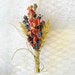 Lavender Coral Pink Larkspur and Golden Wheat Boutonniere, Pin On or Wrist Corsage Rustic Summer Autumn  Fall Wedding 