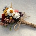 Romantic Montana Fall Boutonniere  Pin On or Wrist Corsage of Multi Colored Dried Flowers, Grasses and Grains by paulajeansgarden 