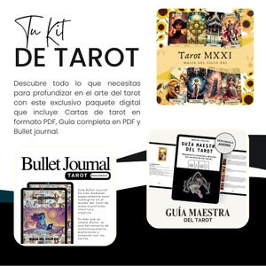 KIT de Tarot: Tarot MXXI PDF + Guía Maestra de Tarot digital + Bullet Journal Tarot digital
