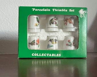 Vintage thimble with birds