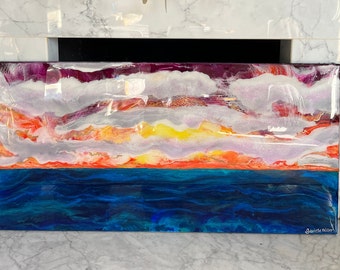 Ariana Resin Sunset Painting number 3