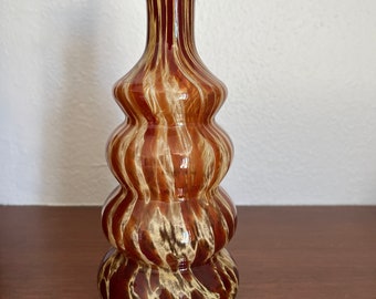 Vintage a Italian brown glass vase