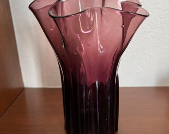 Amethyst, art, glass, vase, vintage