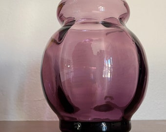 Beautiful amethyst, hand blown glass vase