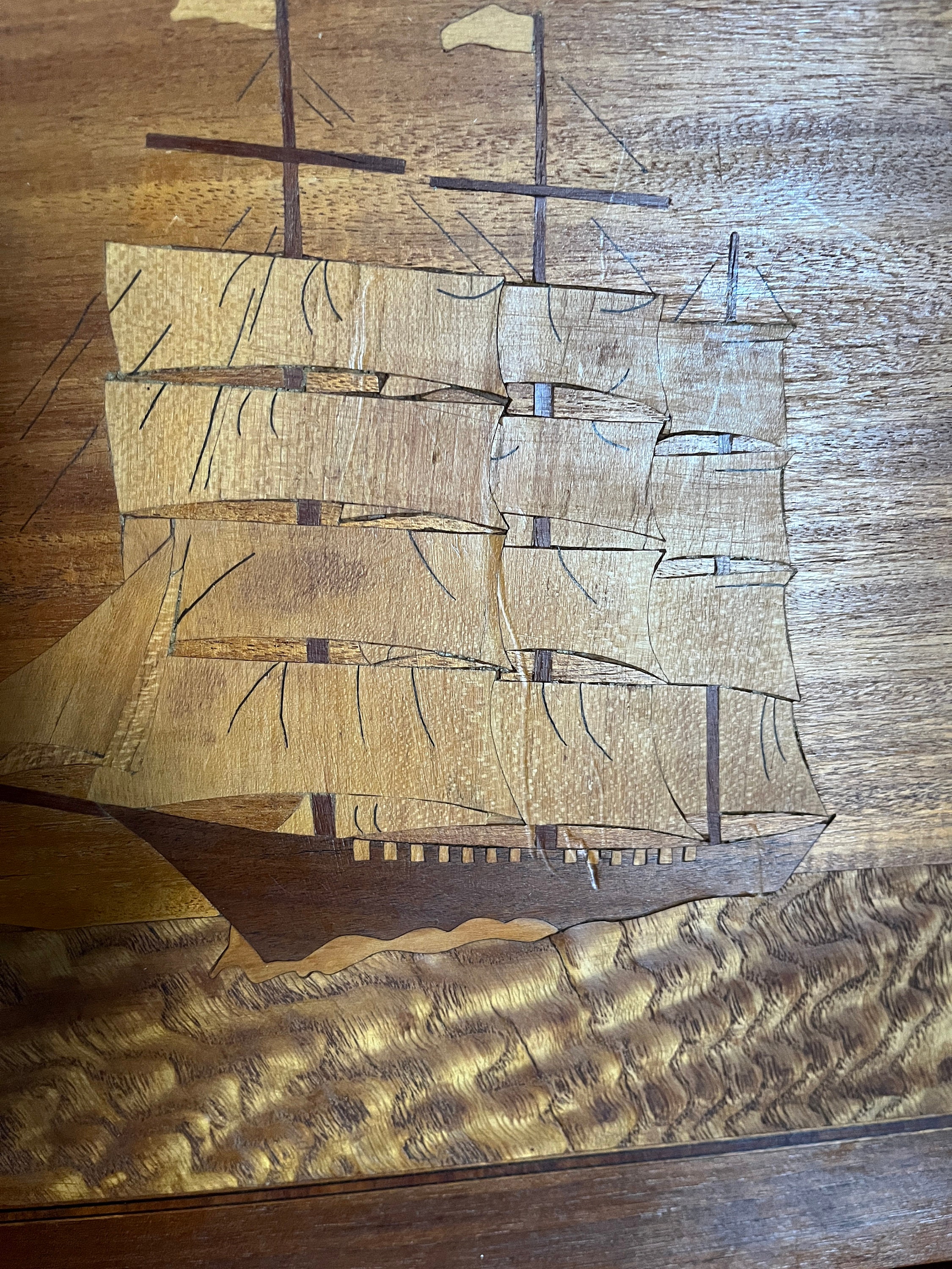 Ship Inlay Vintage Ship, Wood Inlay Wall Art - Etsy