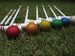 Rainbow Glittered Vintage Croquet Set Custom 