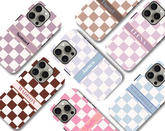 Custom Checkered Samsung, iPhone Case |Tough, Slim iPhone & Samsung cases | Unique Phone Case| Custom Phone Cover | iPhone 15 14 13 S24 Case