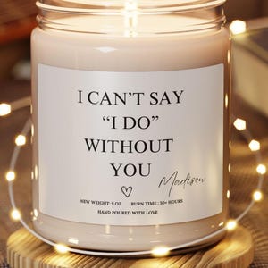 Customized Bridesmaid Candles | Bridesmaid Proposal Gift Bridesmaid Gifts for Bridal Party Keepsake | Custom Name Scented Candle