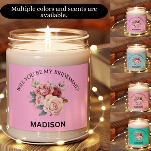 Custom Bridesmaid Proposal, Bridesmaid Candle, Bridesmaid Gifts, Wedding Bridesmaids&#39; Gifts, Will you be my bridesmaid Candle