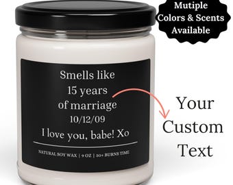 Personalized Scented Candle | Personalized Message Candle for Her, Him | Anniversary Gift for Her, Him | Romantic gift for her, Him