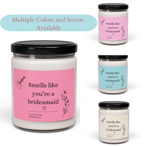 Custom Bridesmaid Proposal Candle, Bridesmaid Candle, Bridesmaid Gifts, Wedding Bridesmaids&#39; Gifts, Will you be my bridesmaid Candle