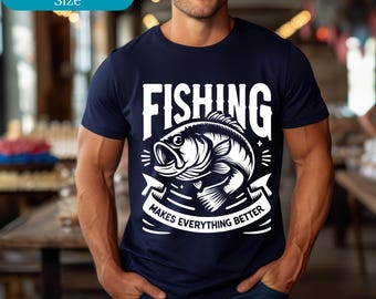 T-shirt, sweater en hoodie voor vissen| Grappig visshirt voor heren | Fisherman T-shirt met print | Visserscadeau voor vader, man, broer