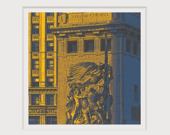 Michigan Ave--archival print with square mat