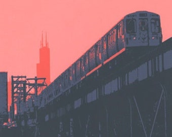 Milwaukee and 606 (pink)--archival print for 8x10 and 11x14 frame