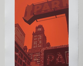 Wabash and Randolph--limited edition original screenprint