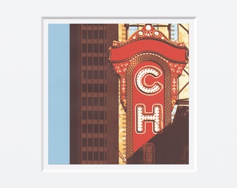 State Street (Chicago Theater--archival print with square mat