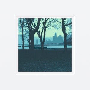 Lakefront II v2--Archivdruck mit quadratischer Matte