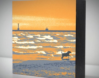 Montrose (yellow)--wood panel print