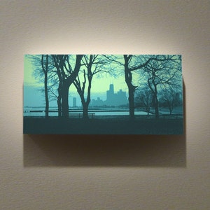 Lakefront II12x6 archival print mounted on precision crafted wood panel image 2