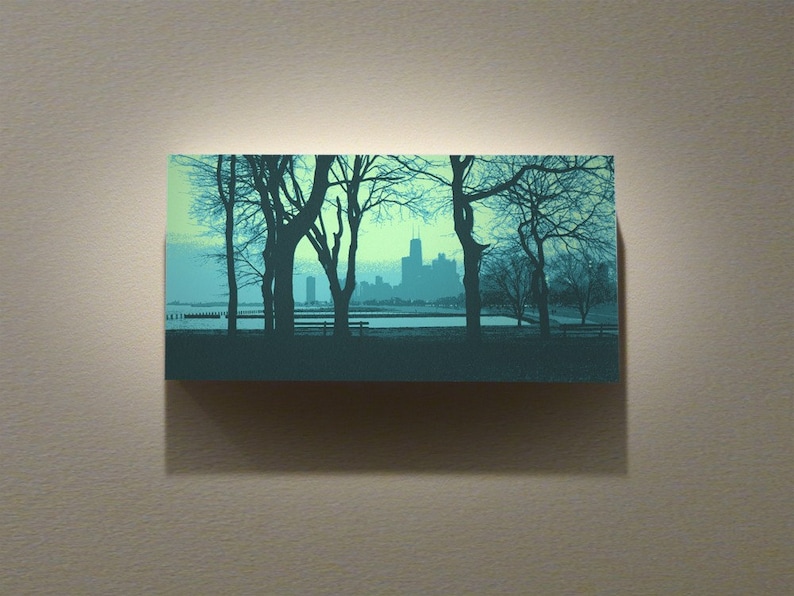 Lakefront II12x6 archival print mounted on precision crafted wood panel image 2