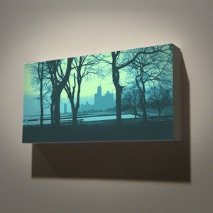 Lakefront II12x6 archival print mounted on precision crafted wood panel image 1