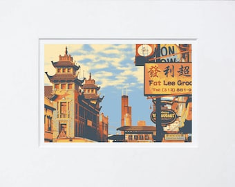 Wentworth Ave. (Chinatown) print with 8x10 or 11x14 mat