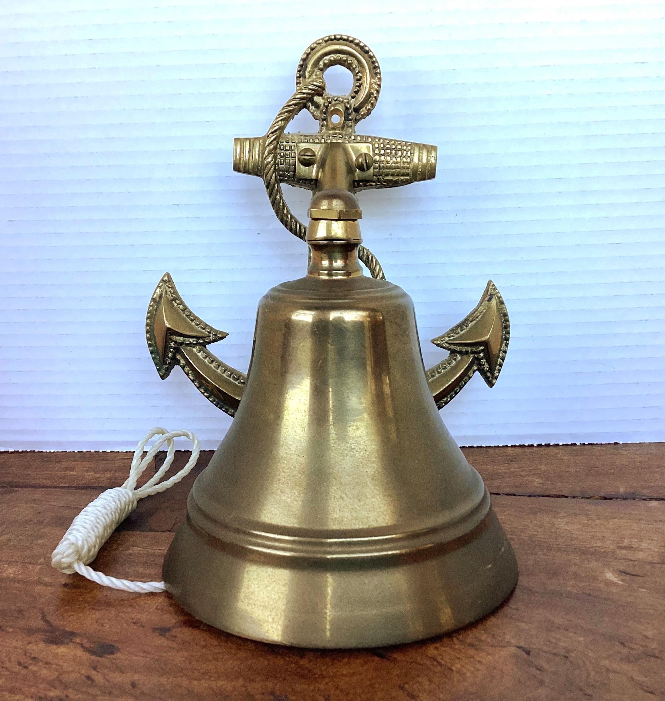 Ope Bell Pull Fo Hanging Nautical Ships Bell, Baided Ope