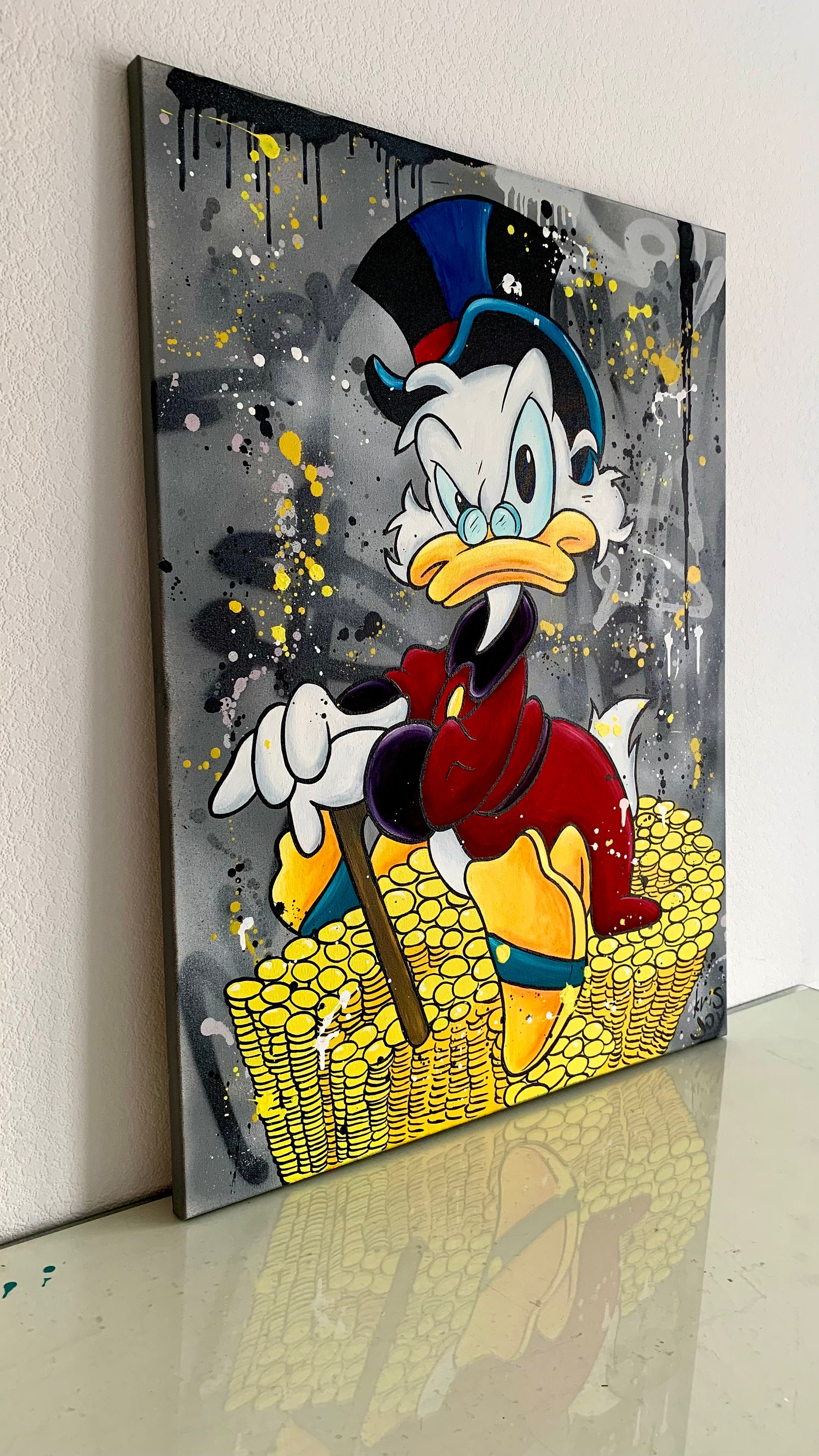 スコロクト　SCOLOCT canvas art Scrooge Mcduck Art, Pop Art, Money Art, Pop Art Graffiti