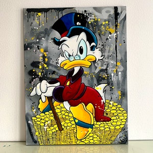 Scrooge mcduck art, Pop art, Money art, Pop Art Graffiti, %100 Hand Made