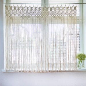 Macrame Curtains, Macrame Curtain, Macrame Wall Hanging, Woven Curtain, Boho Wall Decor, Macrame Window Curtain, Macrame Door Curtain