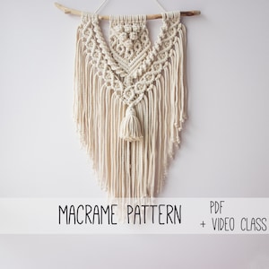 Macrame Pattern, Macrame Wall Hanging, Macrame PDF, Macrame Tutorial, DIY Macrame, Beginner Pattern, Macrame Tutorial, Modern Macrame