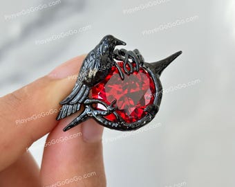 Love and Deepspace Sylus Crow Pin, Sylus Jewelry 秦徹 戀與深空 シン 진운
