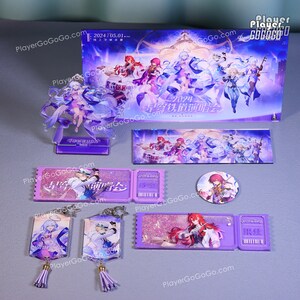 Honkai: Star Rail Concert 2024 Art Print Set - Standee, Charm, Shaker Ticket, Badge, Star Rail Live 2024 HSR Figurine