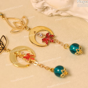 Honkai: Star Rail Dan Heng Imbibitor Lunar Fanart Earrings for Cosplay and Daily Wear Pushback/Clip-On, DHIL HSR Cosplay Accessory