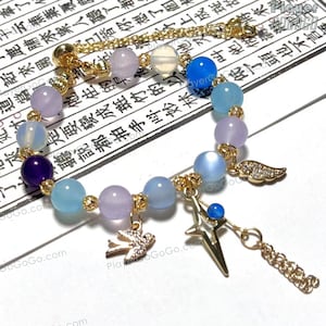 Honkai: Star Rail Sunday Beaded Bracelet Length Adjustable, Natural Gemstones Made HSR Bracelet, Custom Accepted