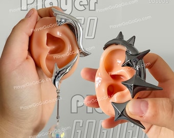 Honkai: Star Rail Phainon / Hysilens Ear Cuff Set for Cosplay and Daily Wear, Helektra / Khaslana HSR Cosplay Accessories