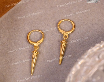 Boucles d'oreilles coniques en argent pour le cosplay et un usage quotidien