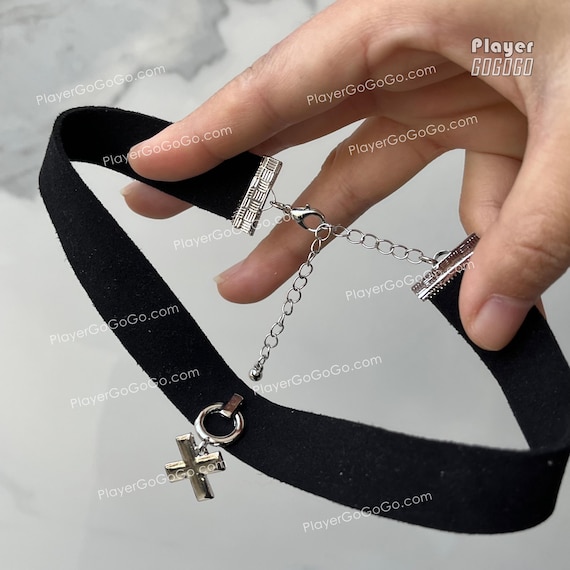 Zenless Zone Zero Asama Harumasa Cross Choker Necklace Zenless Zone Zero Asama Harumasa Cross Choker Necklace