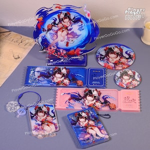 Honkai: Star Rail Sparkle Art Print Set - Standee, Charm, Shaker, Coaster, Badge, Sparkle HSR Figurine