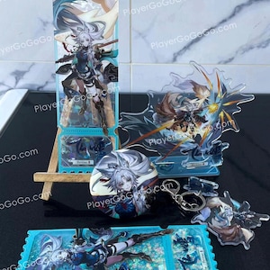 Honkai: Star Rail Feixiao Kunstdruck - Aufsteller, Holographische Karte, Schlüsselanhänger, Shaker Ticket, Abzeichen, HSR Feixiao Figur