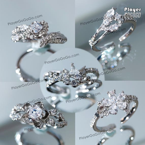 セレブ愛用シルバーネイルリング2個セットMadonna,レディガガ,K-POP Copper/silver Made Love and Deepspace Wedding Ring Caleb, Sylus