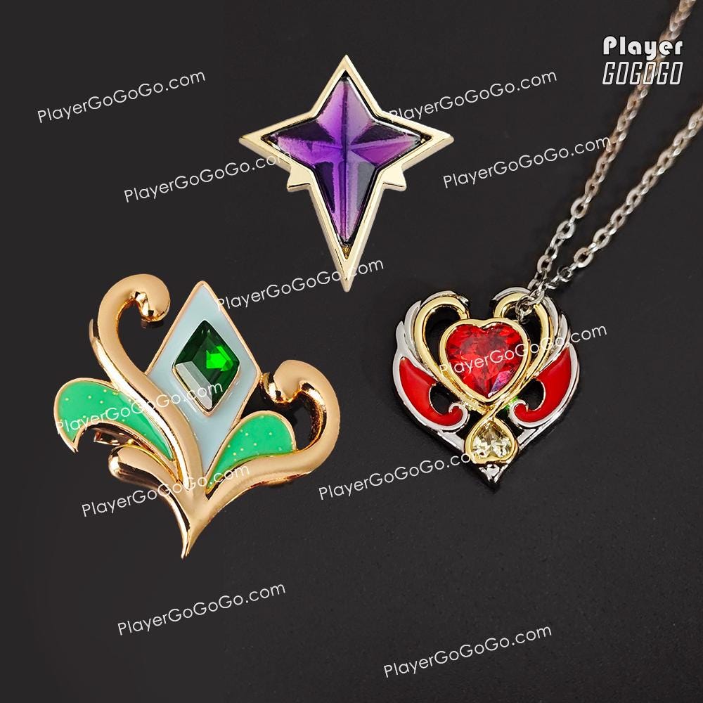 Lyna Hair Pin, Carissa Star Pin & Iris Heart Pendant Necklace