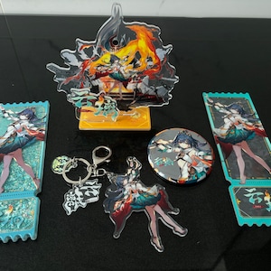 Honkai: Star Rail Yunli-kunstprintset: standaard, bedel, schudkaart, holografische kaart, badge, Yunli HSR-beeldje